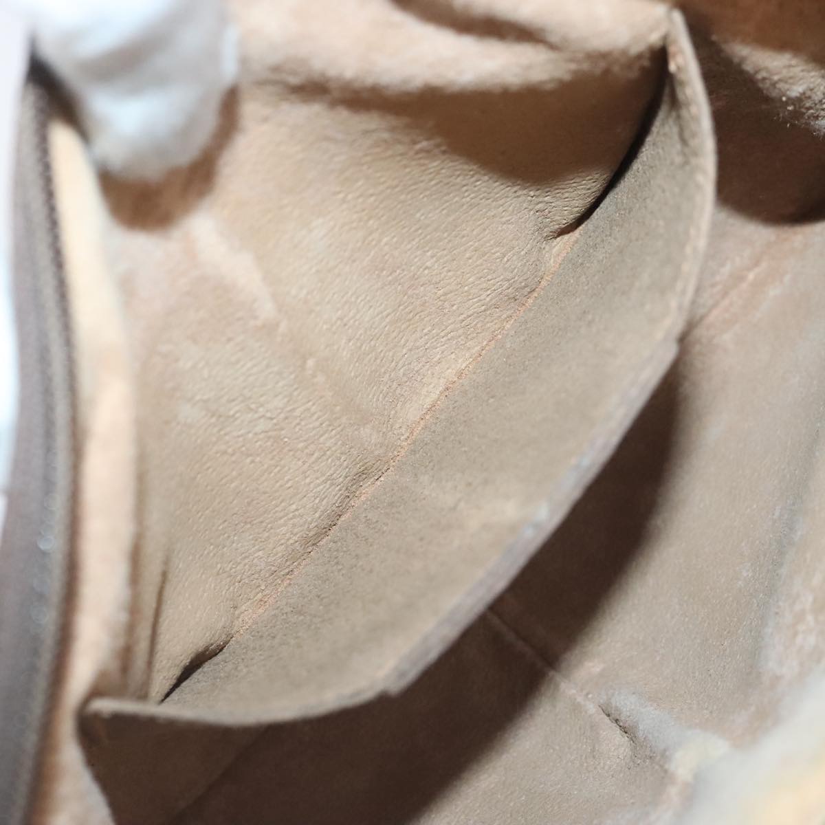 GUCCI GG Canvas Web Sherry Line Shoulder Bag PVC Leather Beige Green Auth 92419