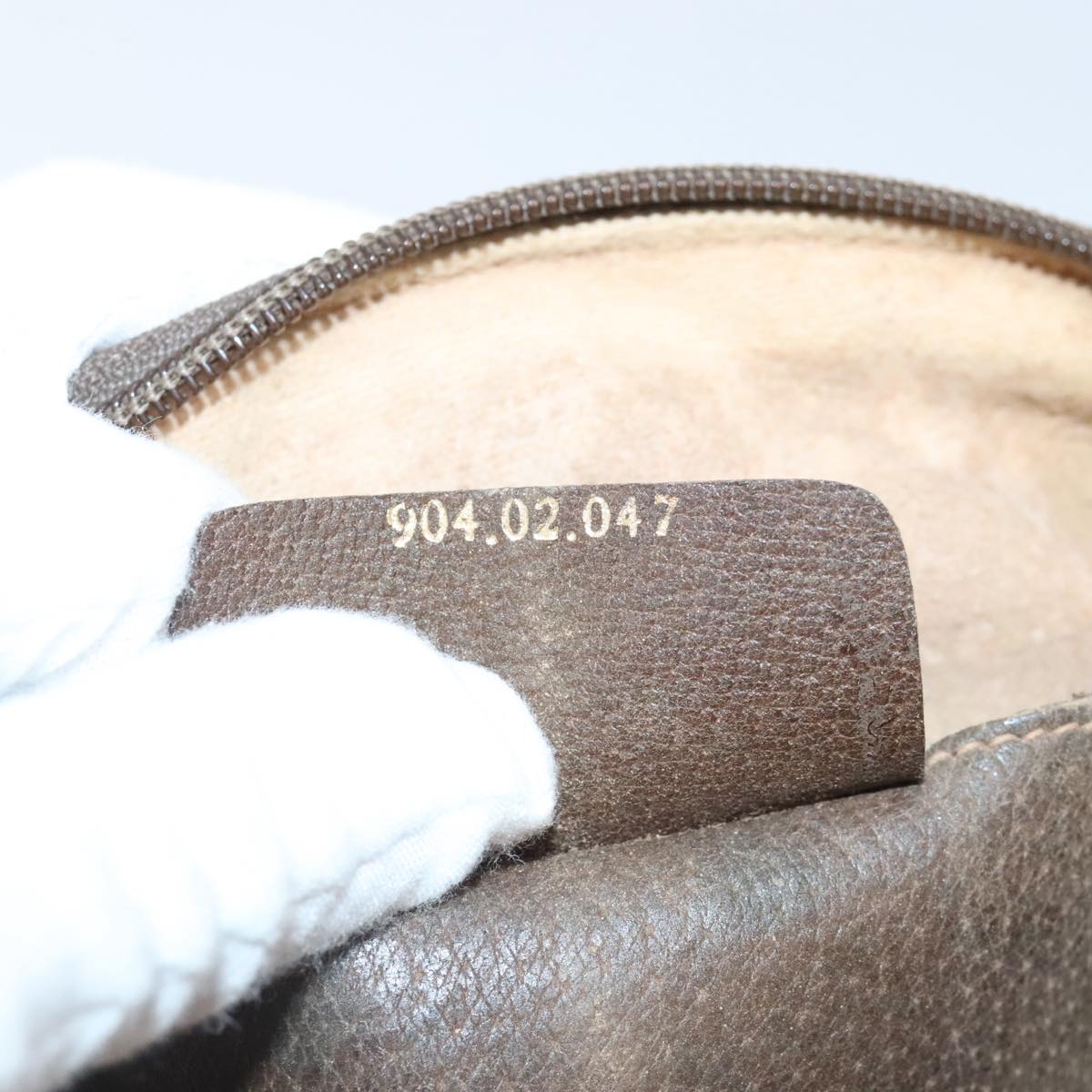 GUCCI GG Canvas Web Sherry Line Shoulder Bag PVC Leather Beige Green Auth 92419