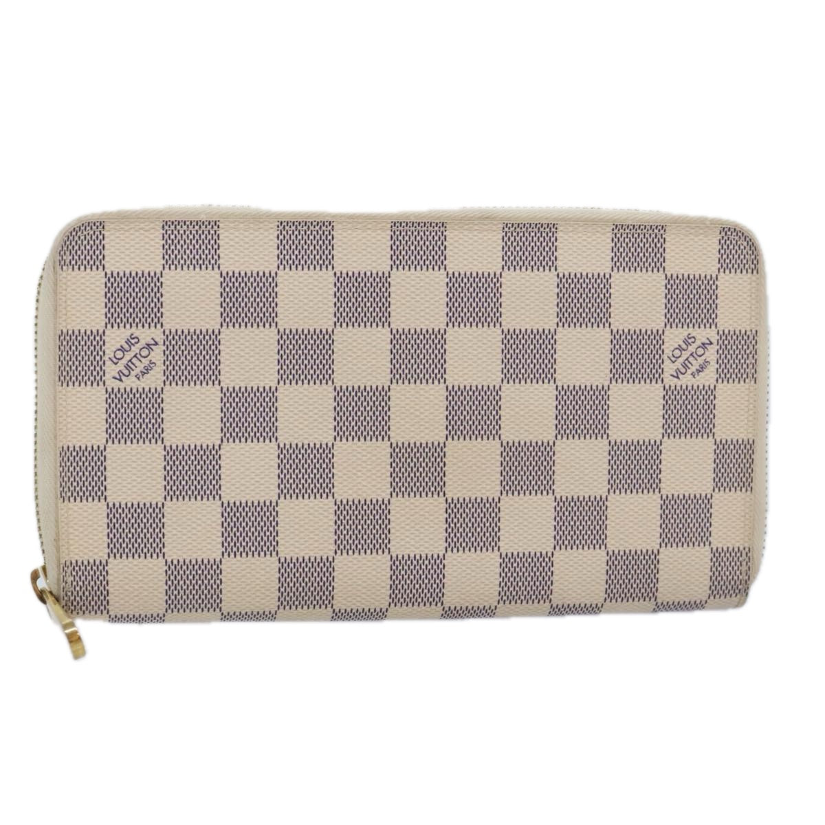 LOUIS VUITTON Damier Azur Zippy Organizer Long Wallet N60012 LV Auth 92425