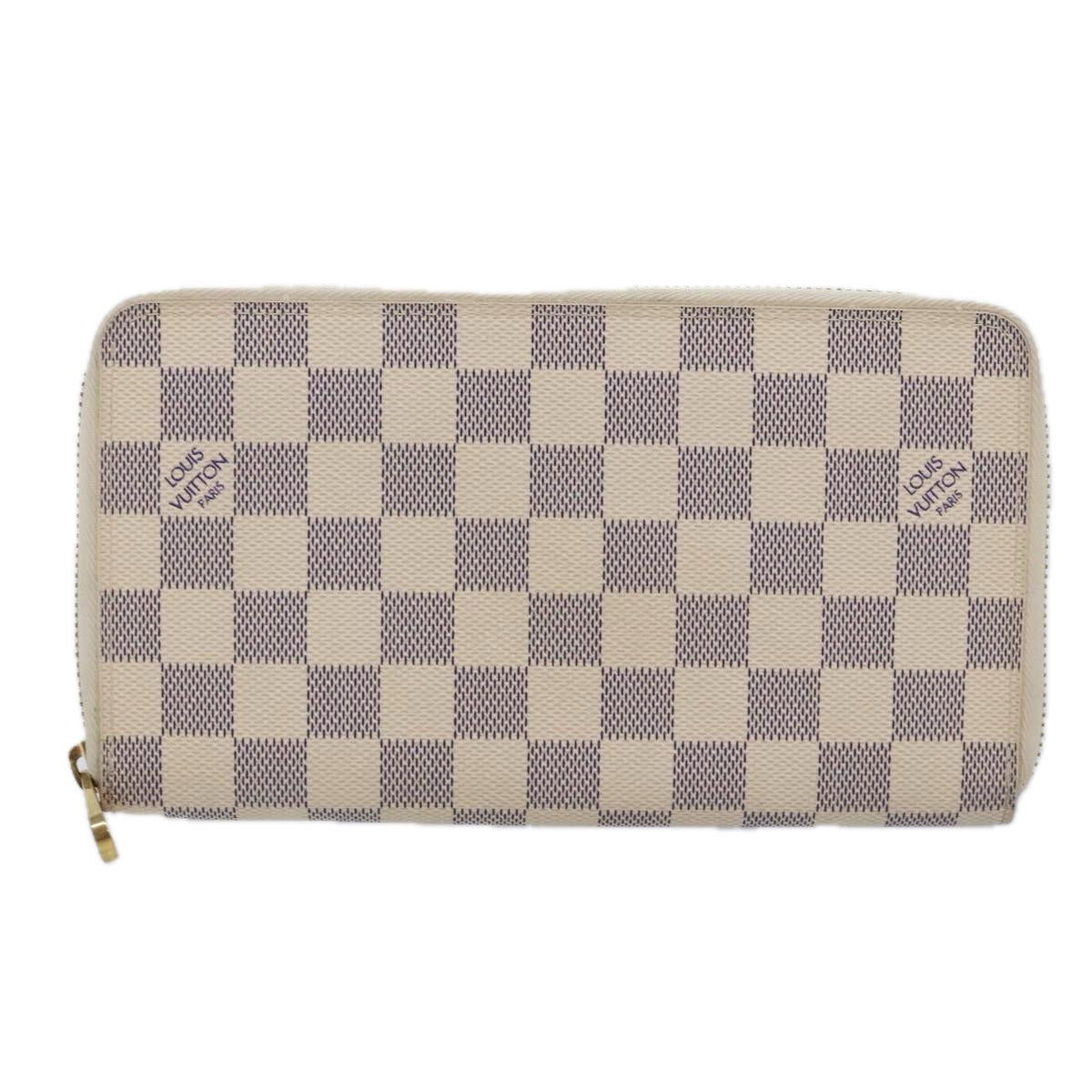 LOUIS VUITTON Damier Azur Zippy Organizer Long Wallet N60012 LV Auth 92425