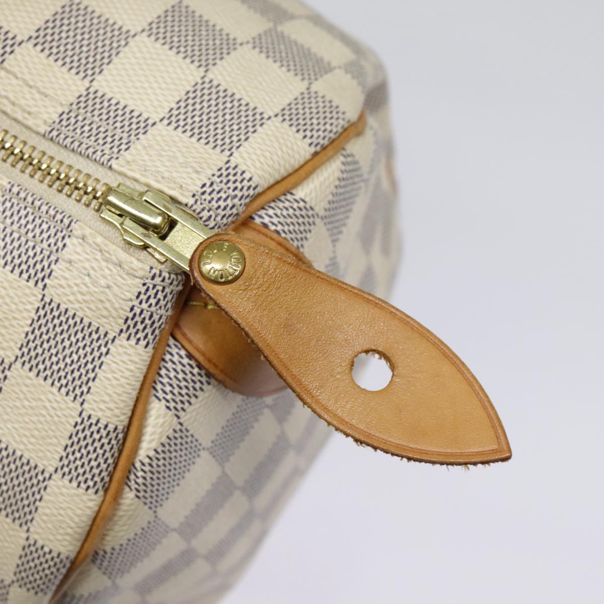 LOUIS VUITTON Damier Azur Speedy 30 Hand Bag N41533 LV Auth 92440