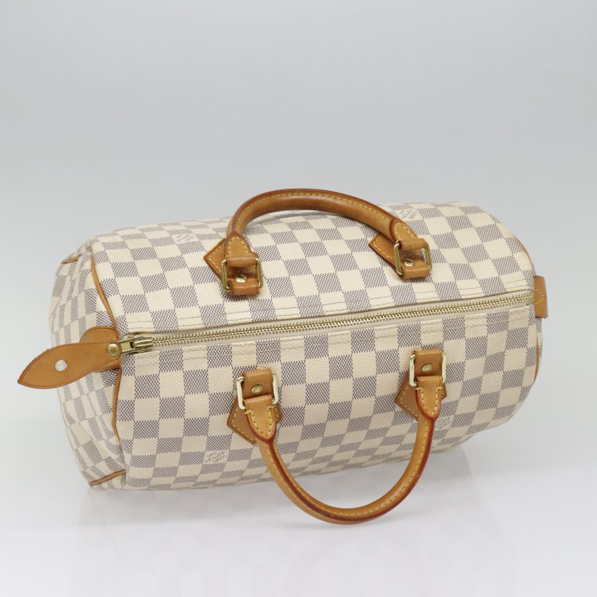 LOUIS VUITTON Damier Azur Speedy 30 Hand Bag N41533 LV Auth 92440