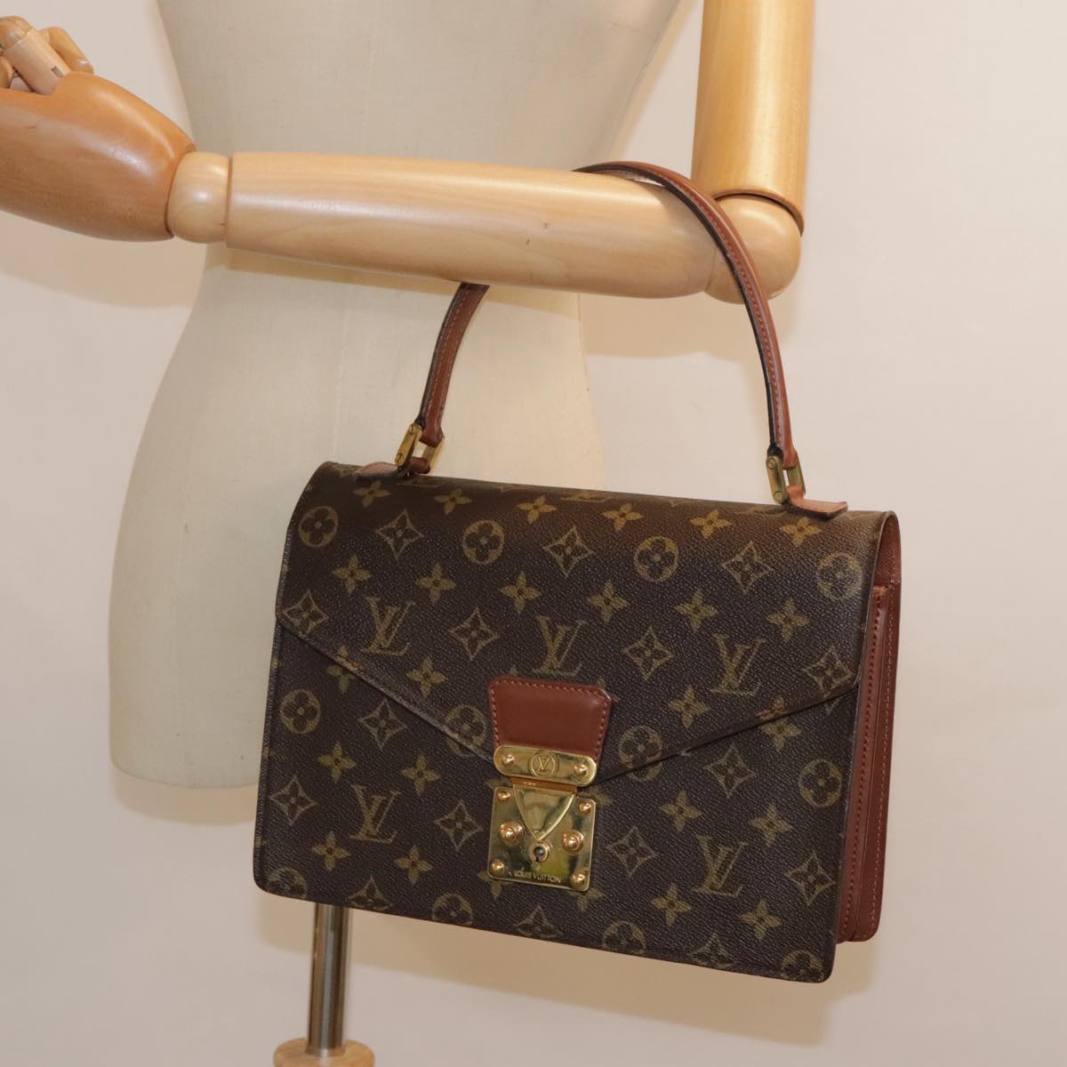 LOUIS VUITTON Monogram Concorde Hand Bag M51190 LV Auth 92465