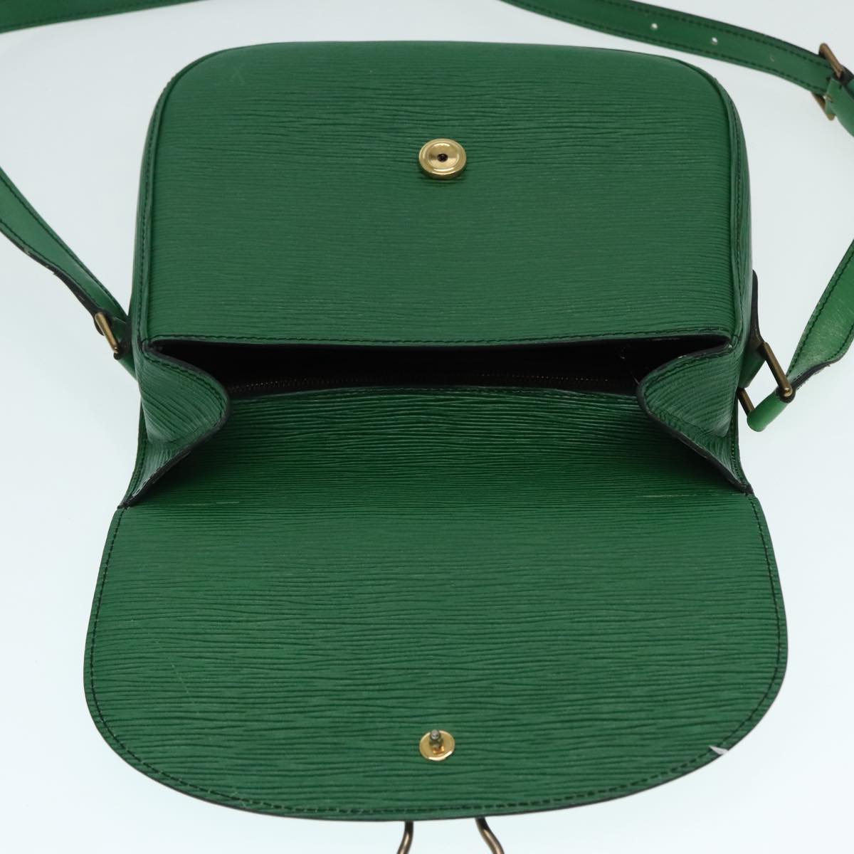 LOUIS VUITTON Epi Saint Cloud GM Shoulder Bag Green M52194 LV Auth 92485