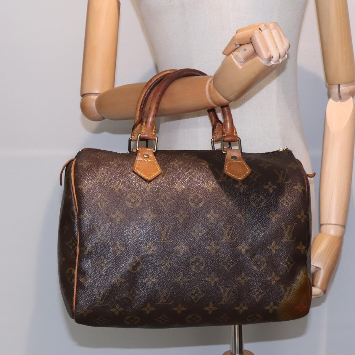 LOUIS VUITTON Monogram Speedy 30 Hand Bag M41526 LV Auth 92520