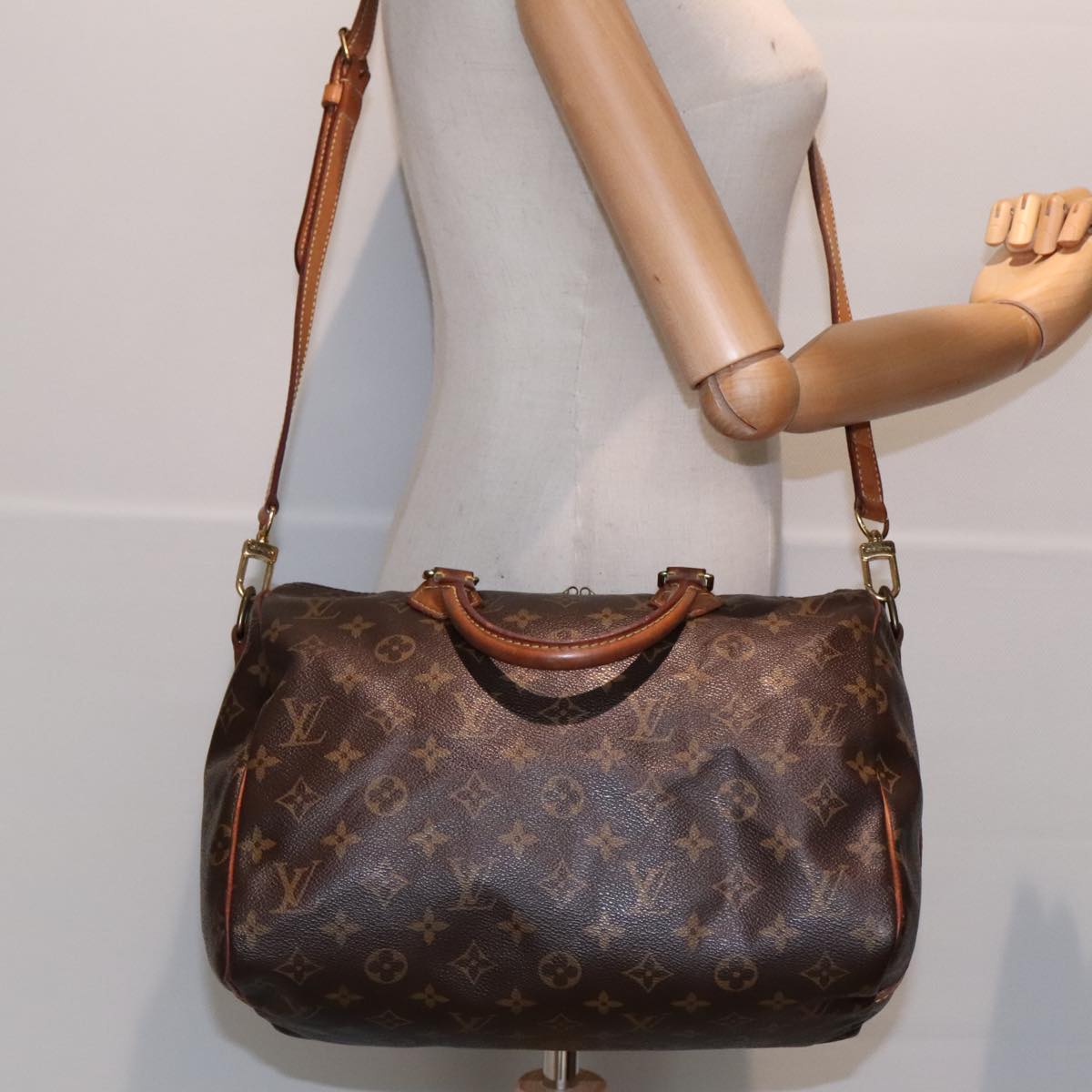 LOUIS VUITTON Monogram Speedy Bandouliere 30 Hand Bag M40391 LV Auth 92522