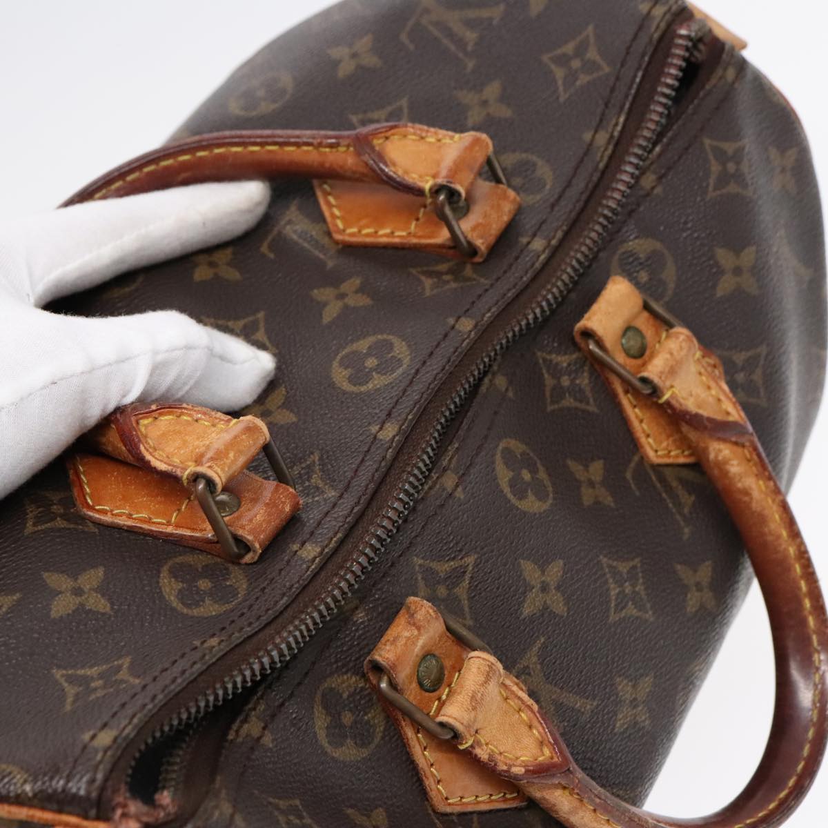 LOUIS VUITTON Monogram Speedy 30 Hand Bag M41526 LV Auth 92525