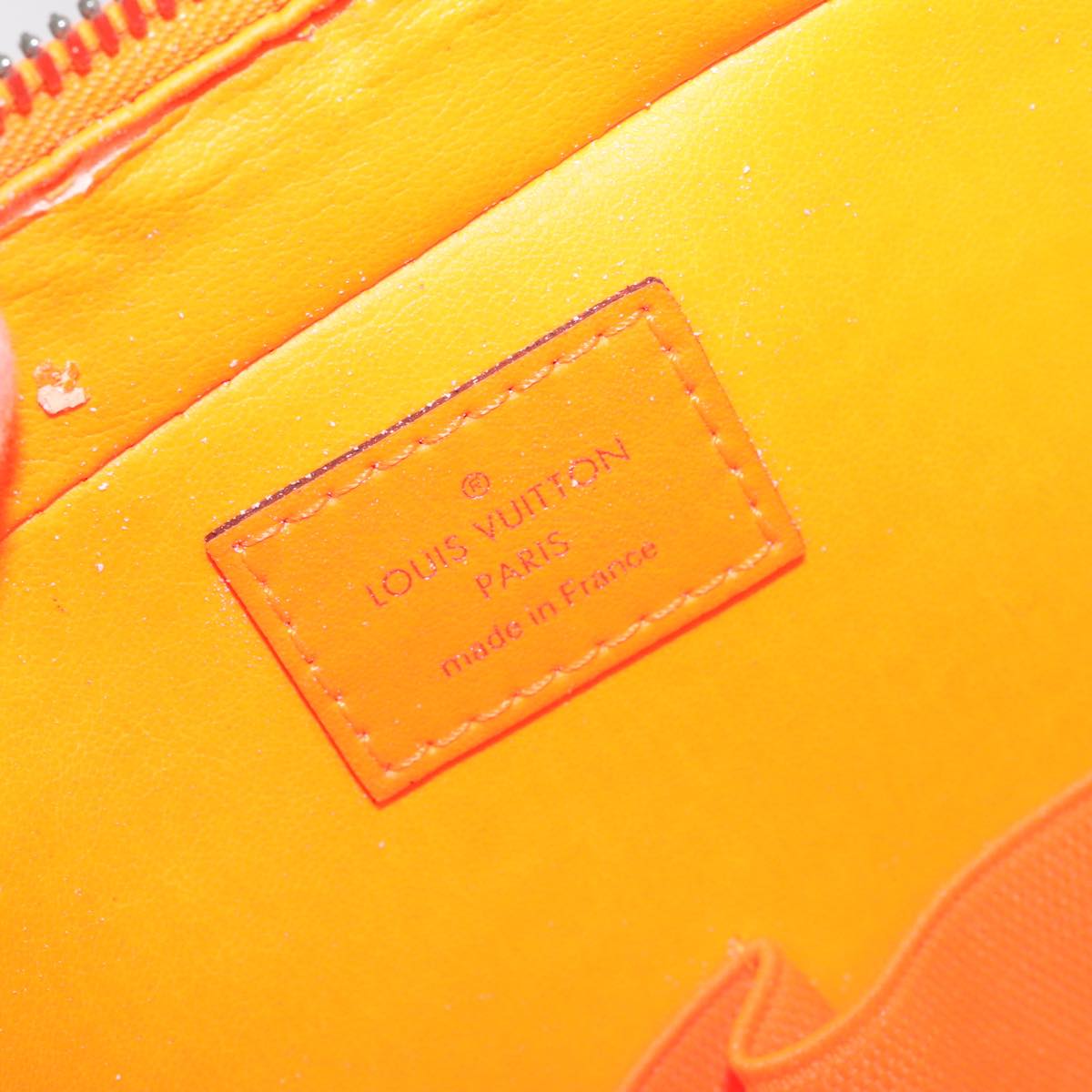 LOUIS VUITTON Damier Infini Trousse Toilette Bag Orange N23348 LV Auth 92529