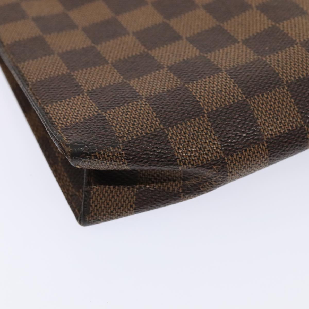 LOUIS VUITTON Damier Ebene Poche Toilette 26 Pouch N47543 LV Auth 92552