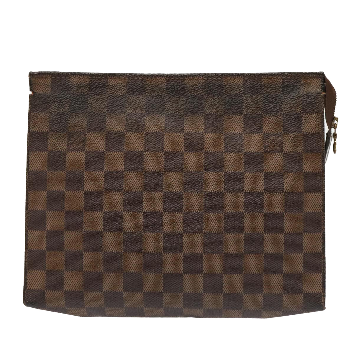 LOUIS VUITTON Damier Ebene Poche Toilette 26 Pouch N47543 LV Auth 92552