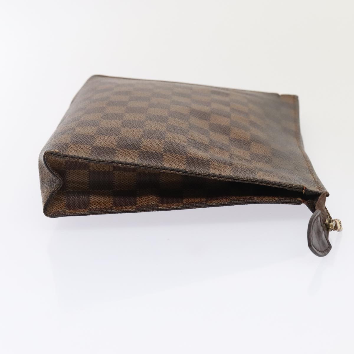 LOUIS VUITTON Damier Ebene Poche Toilette 26 Pouch N47543 LV Auth 92552