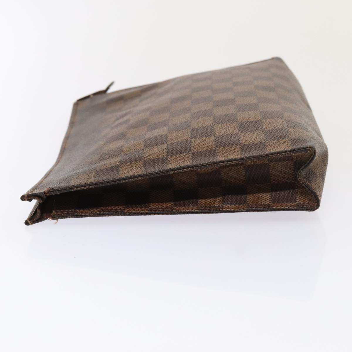 LOUIS VUITTON Damier Ebene Poche Toilette 26 Pouch N47543 LV Auth 92552