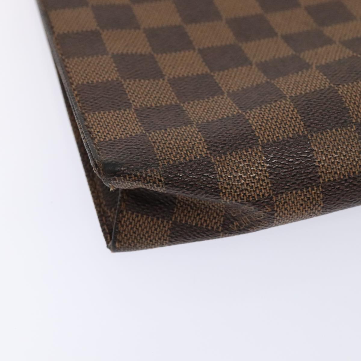 LOUIS VUITTON Damier Ebene Poche Toilette 26 Pouch N47543 LV Auth 92552