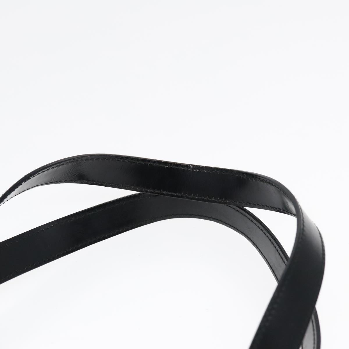 GUCCI Shoulder Bag Patent leather Black Gold 001 2214 1649 Auth 92605