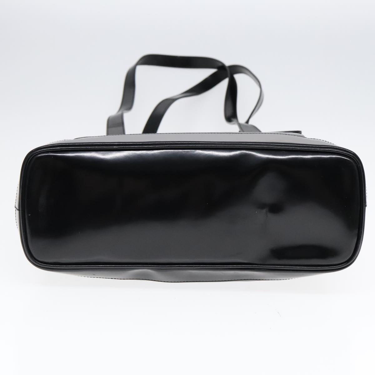 GUCCI Shoulder Bag Patent leather Black Gold 001 2214 1649 Auth 92605