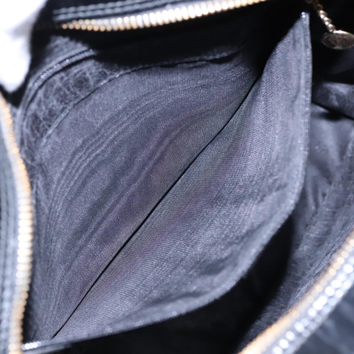 GUCCI Shoulder Bag Patent leather Black Gold 001 2214 1649 Auth 92605