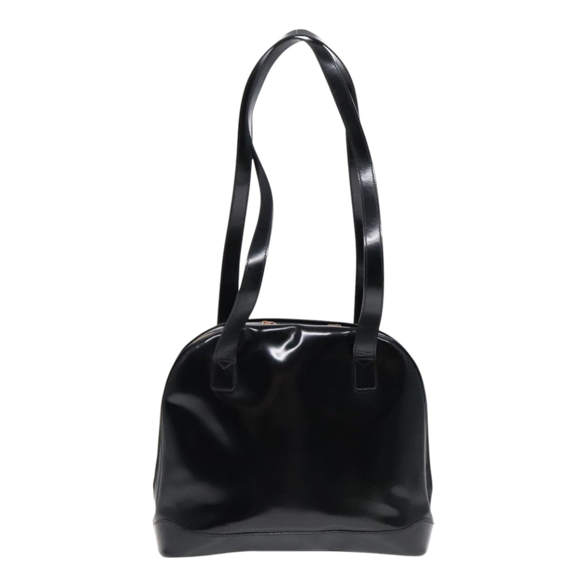 GUCCI Shoulder Bag Patent leather Black Gold 001 2214 1649 Auth 92605