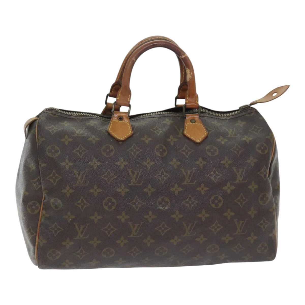 LOUIS VUITTON Monogram Speedy 35 Hand Bag M41524 LV Auth 92626