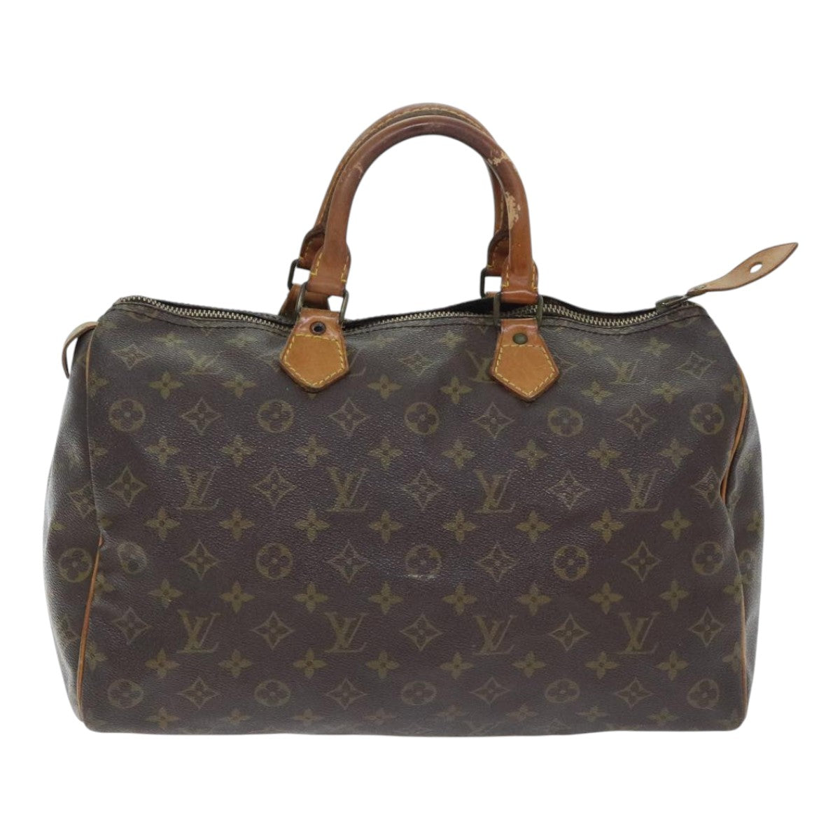 LOUIS VUITTON Monogram Speedy 35 Hand Bag M41524 LV Auth 92626