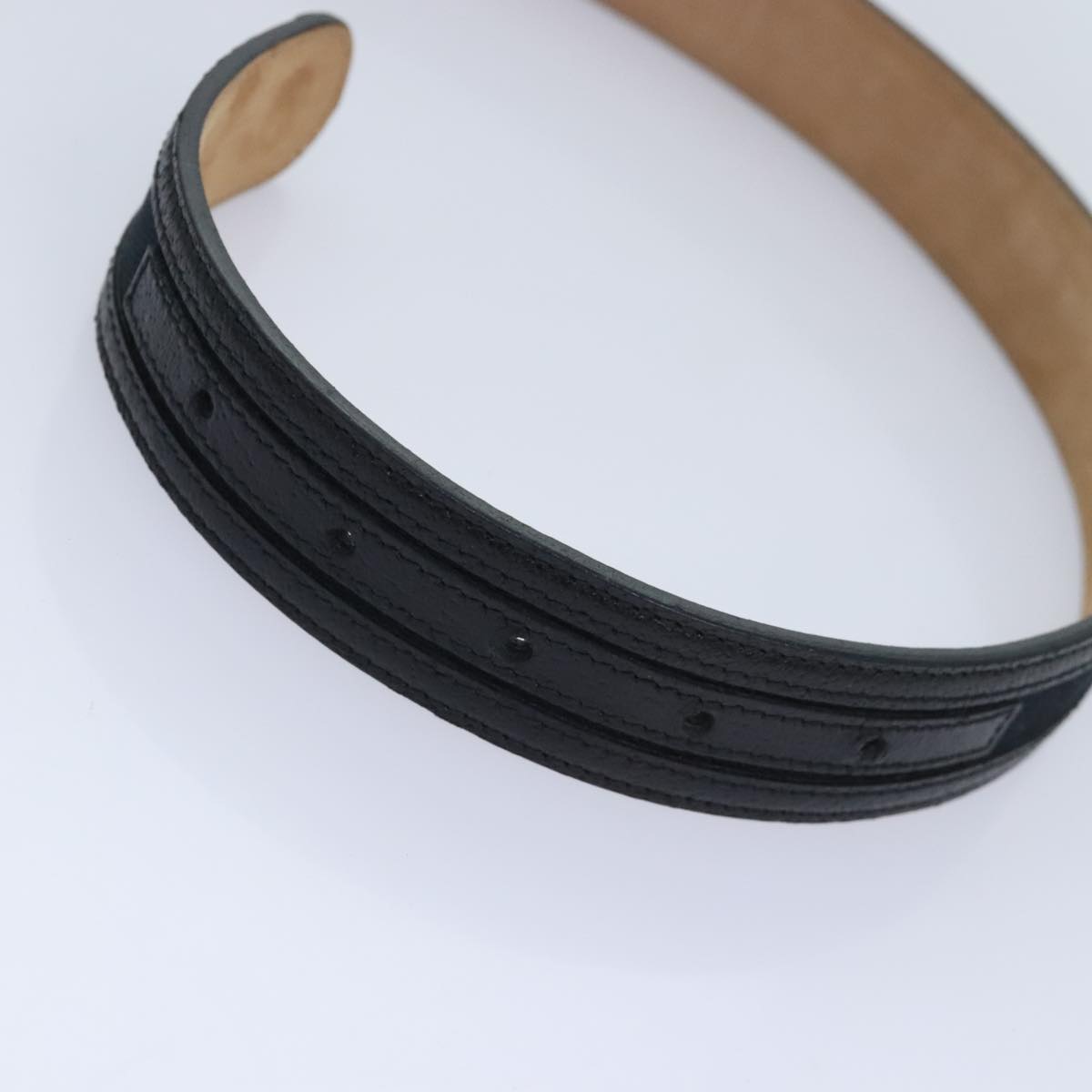 GUCCI Interlocking GG Canvas Belt 37.4"" Black 114874 Auth 92644