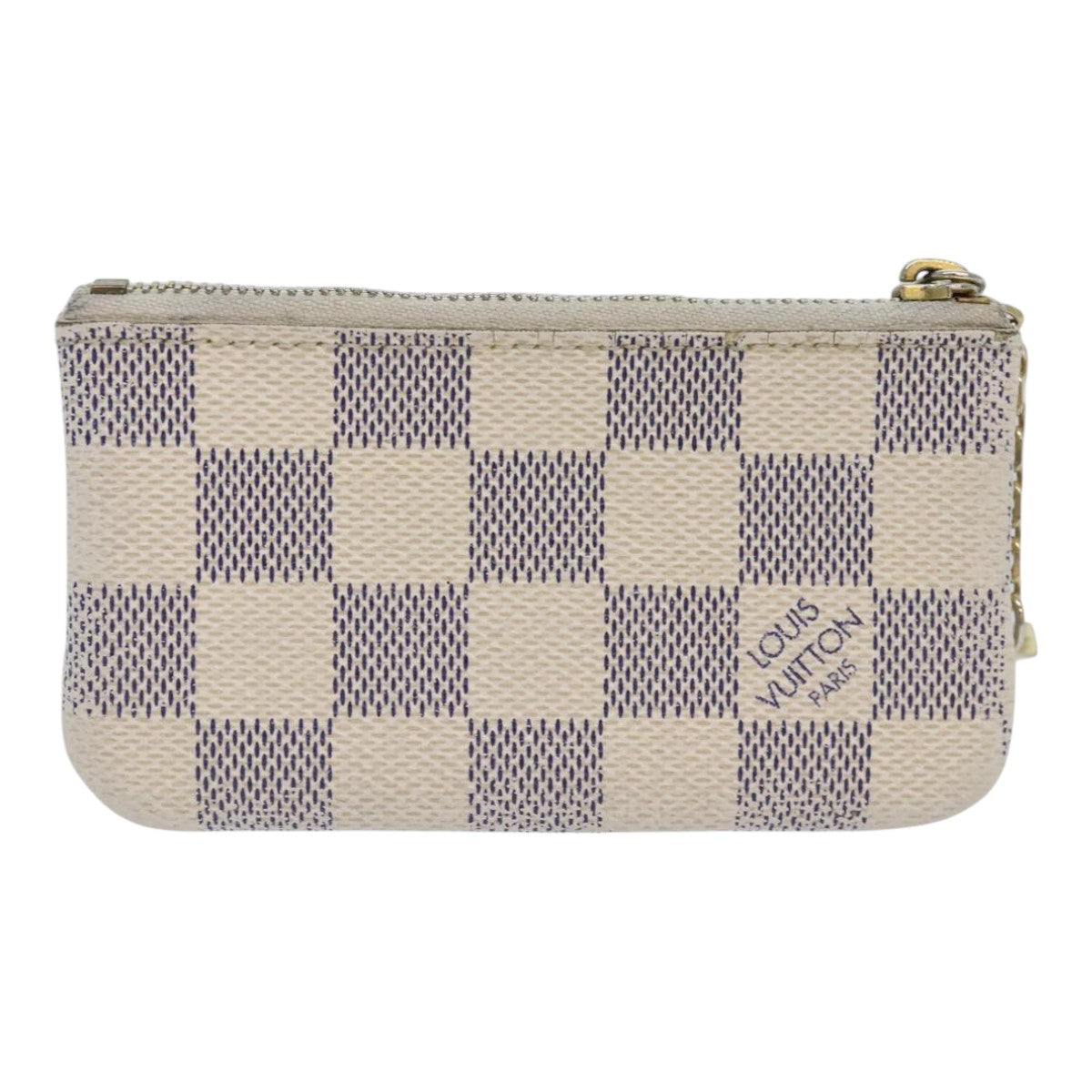 LOUIS VUITTON Damier Azur Pochette Cles Coin Purse N62659 LV Auth 92712