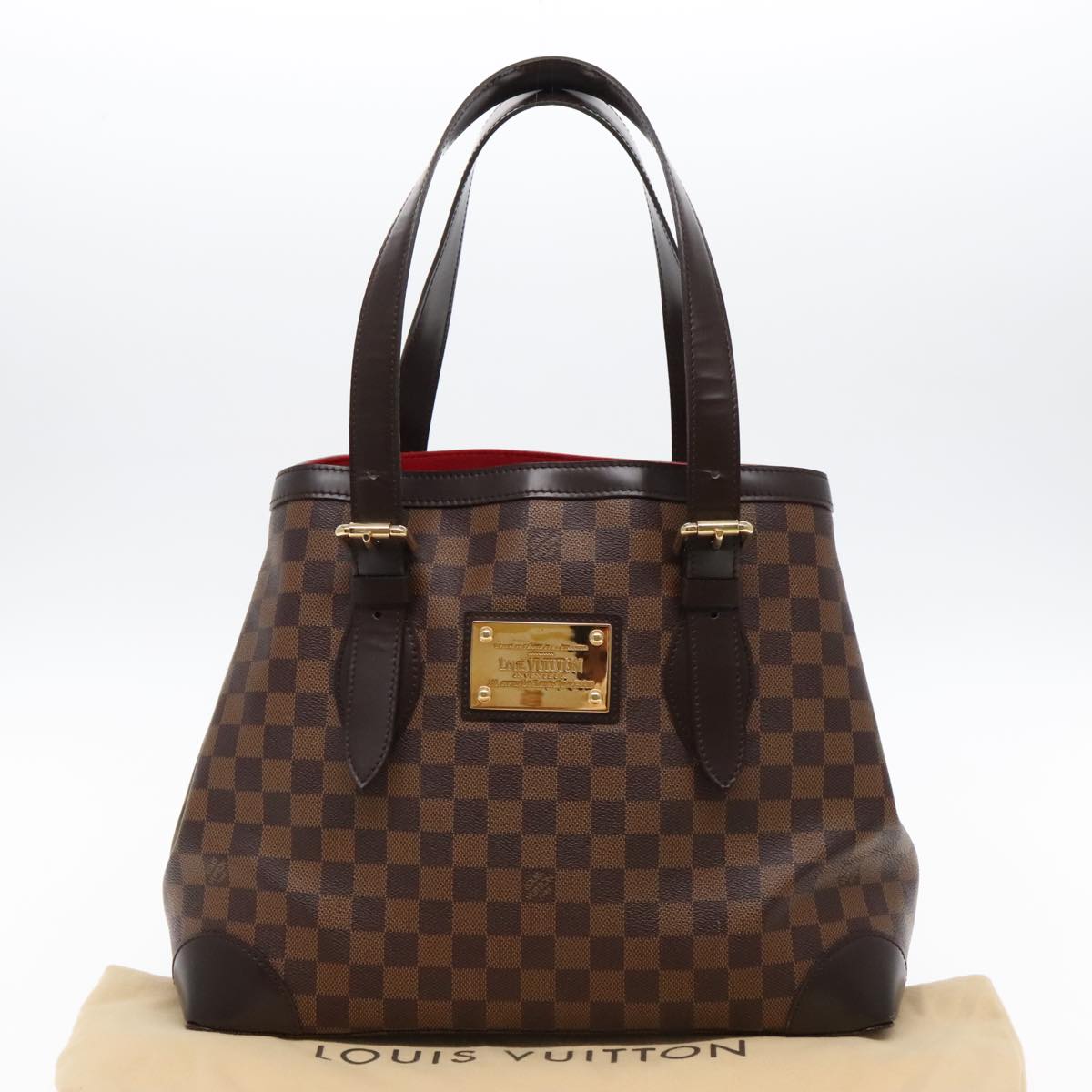 LOUIS VUITTON Damier Ebene Hampstead MM Tote Bag N51204 LV Auth 92738AV