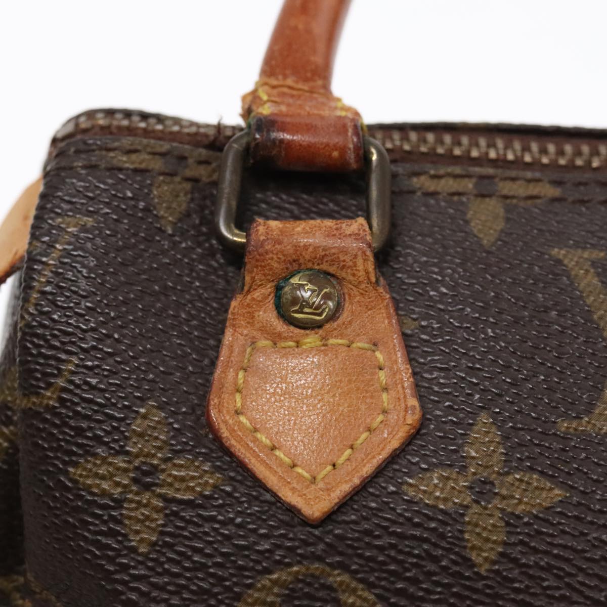 LOUIS VUITTON Monogram Mini Speedy Hand Bag M41534 LV Auth 92769