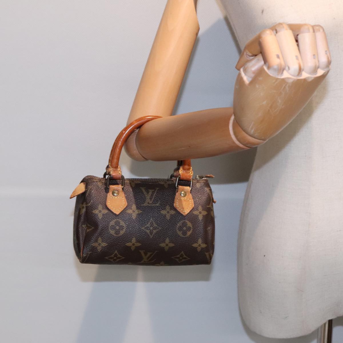 LOUIS VUITTON Monogram Mini Speedy Hand Bag M41534 LV Auth 92769