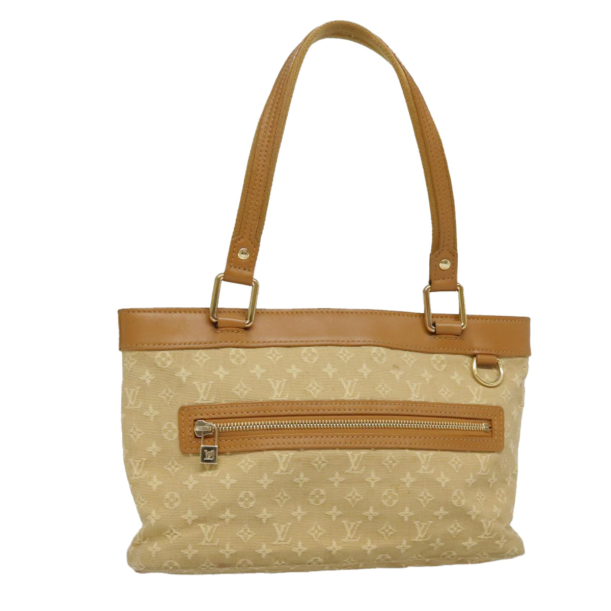 LOUIS VUITTON Monogram Mini Lucille PM Hand Bag Beige M92684 LV Auth 92819