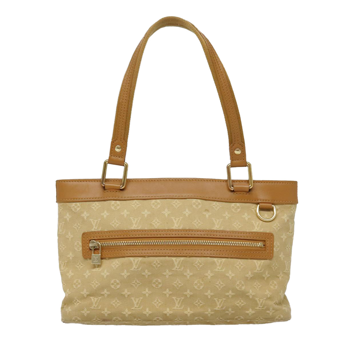 LOUIS VUITTON Monogram Mini Lucille PM Hand Bag Beige M92684 LV Auth 92819