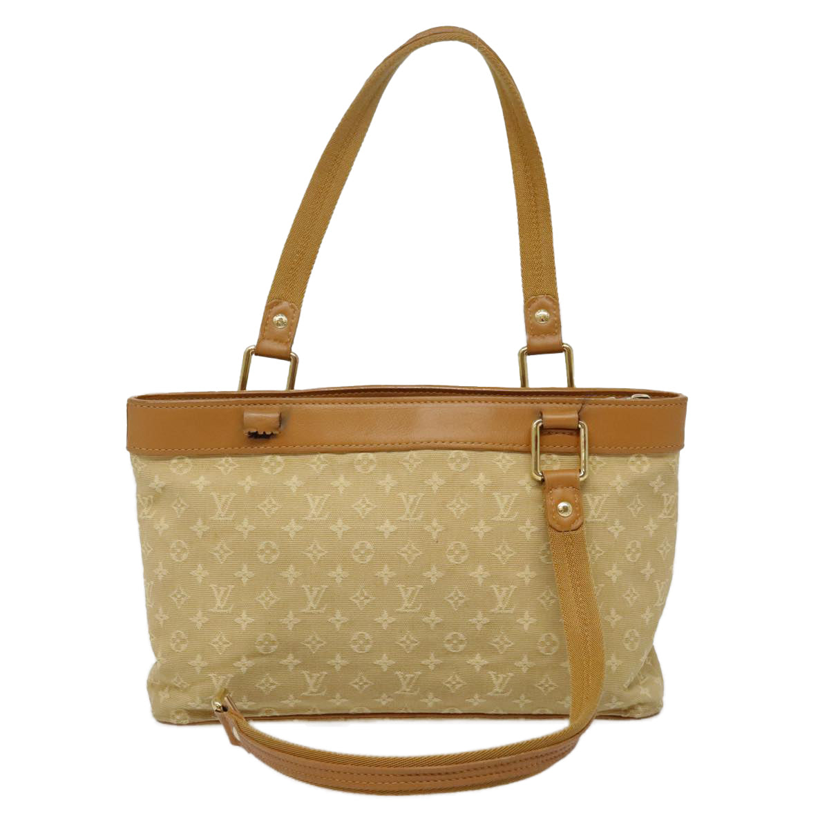 LOUIS VUITTON Monogram Mini Lucille PM Hand Bag Beige M92684 LV Auth 92819