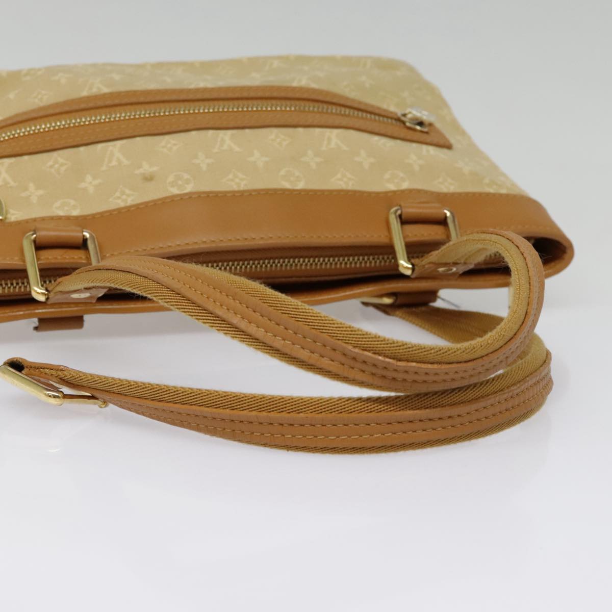 LOUIS VUITTON Monogram Mini Lucille PM Hand Bag Beige M92684 LV Auth 92819