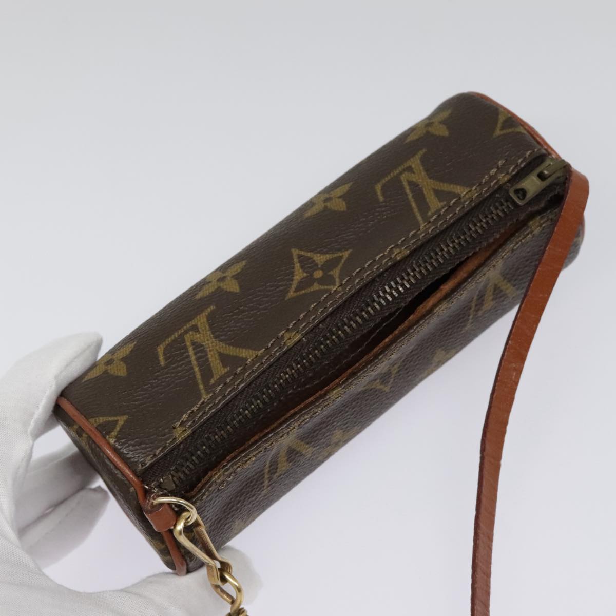 LOUIS VUITTON Monogram Papillon Pouch LV Auth 92842