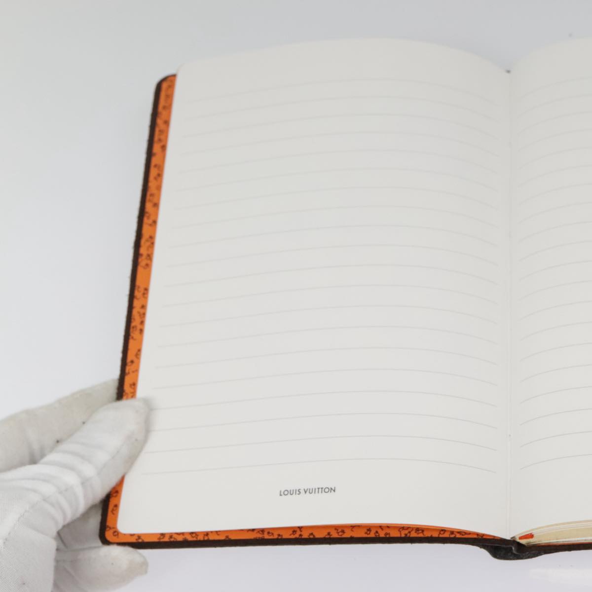 LOUIS VUITTON Catgram Cayenne Clemence Note Cover Orange GI0358 LV Auth 92886