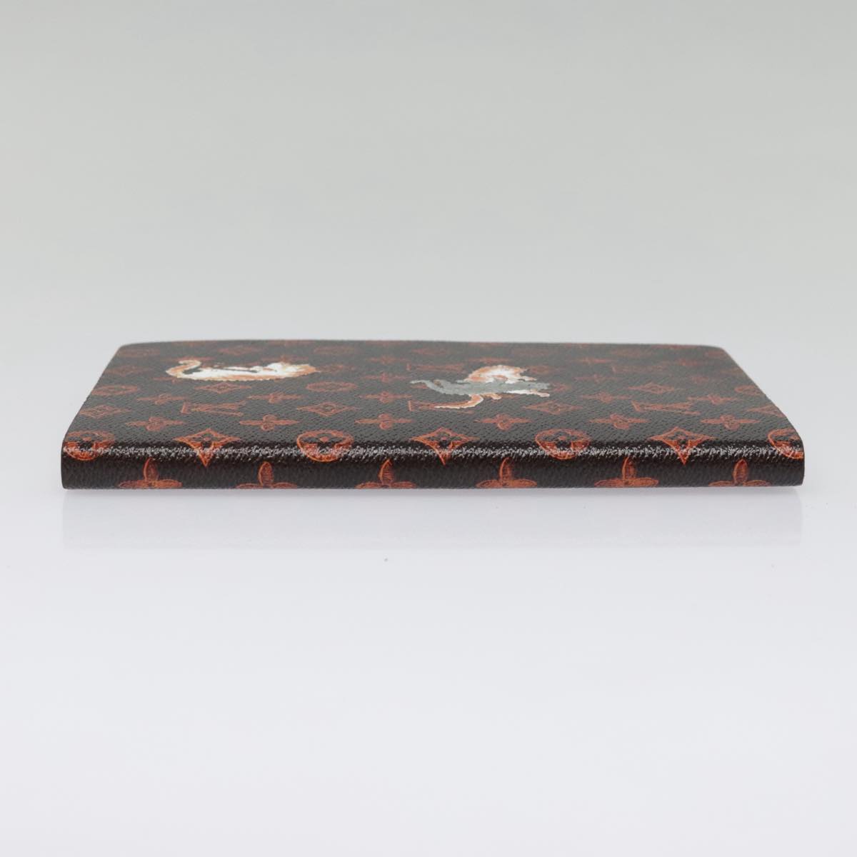 LOUIS VUITTON Catgram Cayenne Clemence Note Cover Orange GI0358 LV Auth 92886