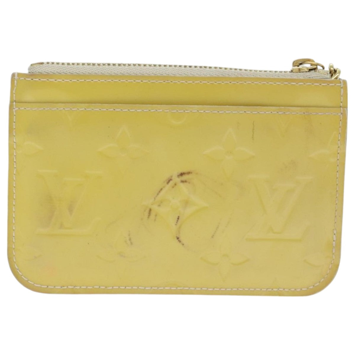 LOUIS VUITTON Vernis Pochette Cles NM Coin Purse Dunne M90215 LV Auth 92890