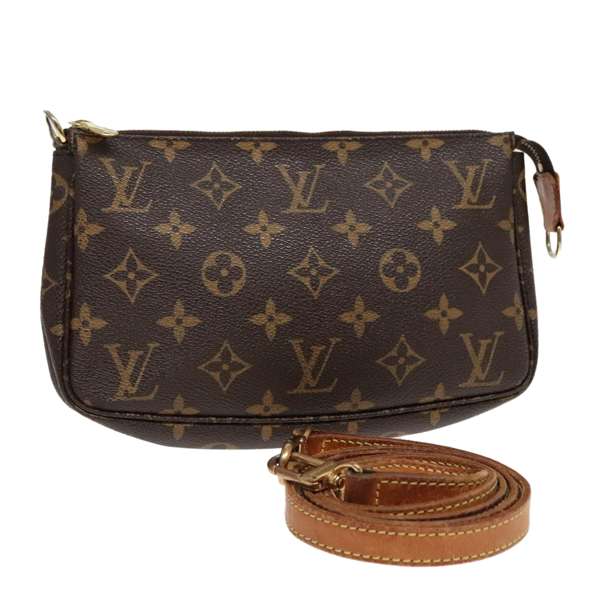 LOUIS VUITTON Monogram Pochette Accessoires Pouch M51980 LV Auth 92894