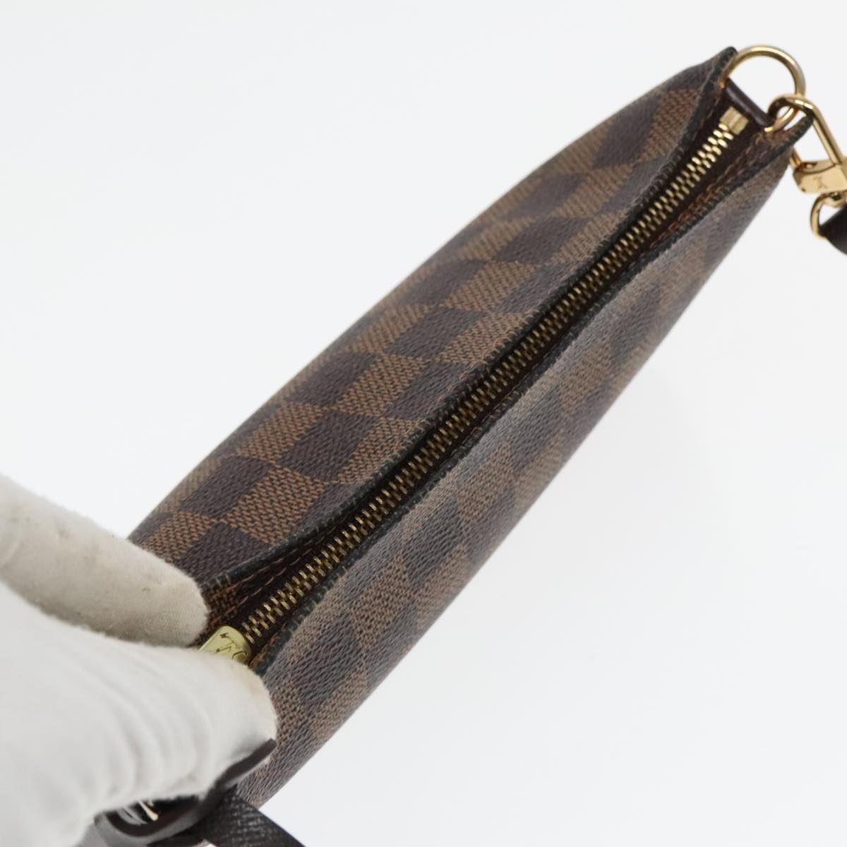 LOUIS VUITTON Damier Ebene Navona Accessory Pouch N51983 LV Auth 92903