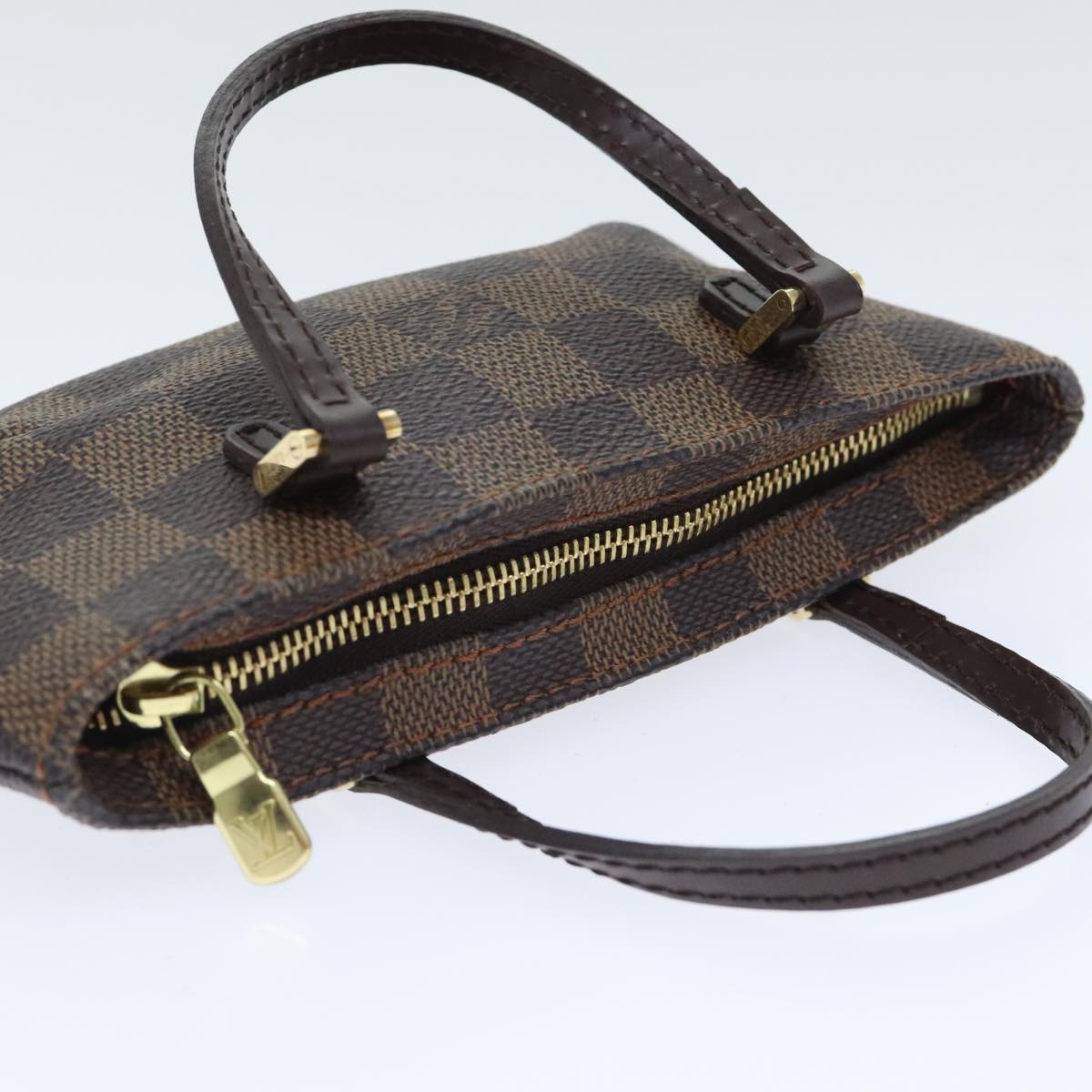 LOUIS VUITTON Damier Ebene Manosque GM Accessory Pouch N51120 LV Auth 92904