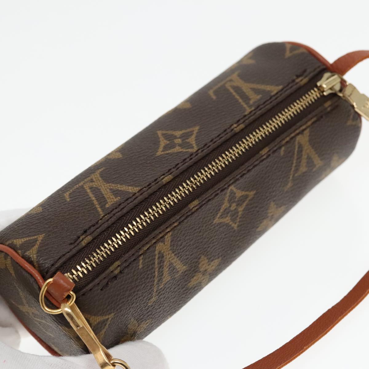 LOUIS VUITTON Monogram Papillon Pouch LV Auth 92905