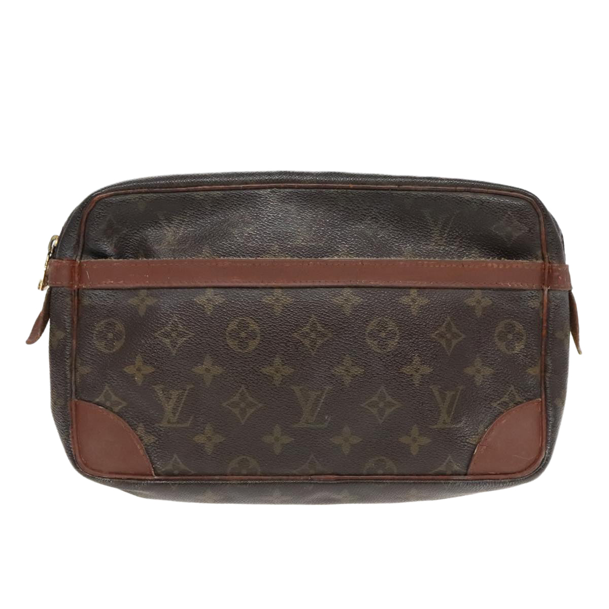 LOUIS VUITTON Monogram Compiegne 28 Clutch Bag M51845 LV Auth 92914