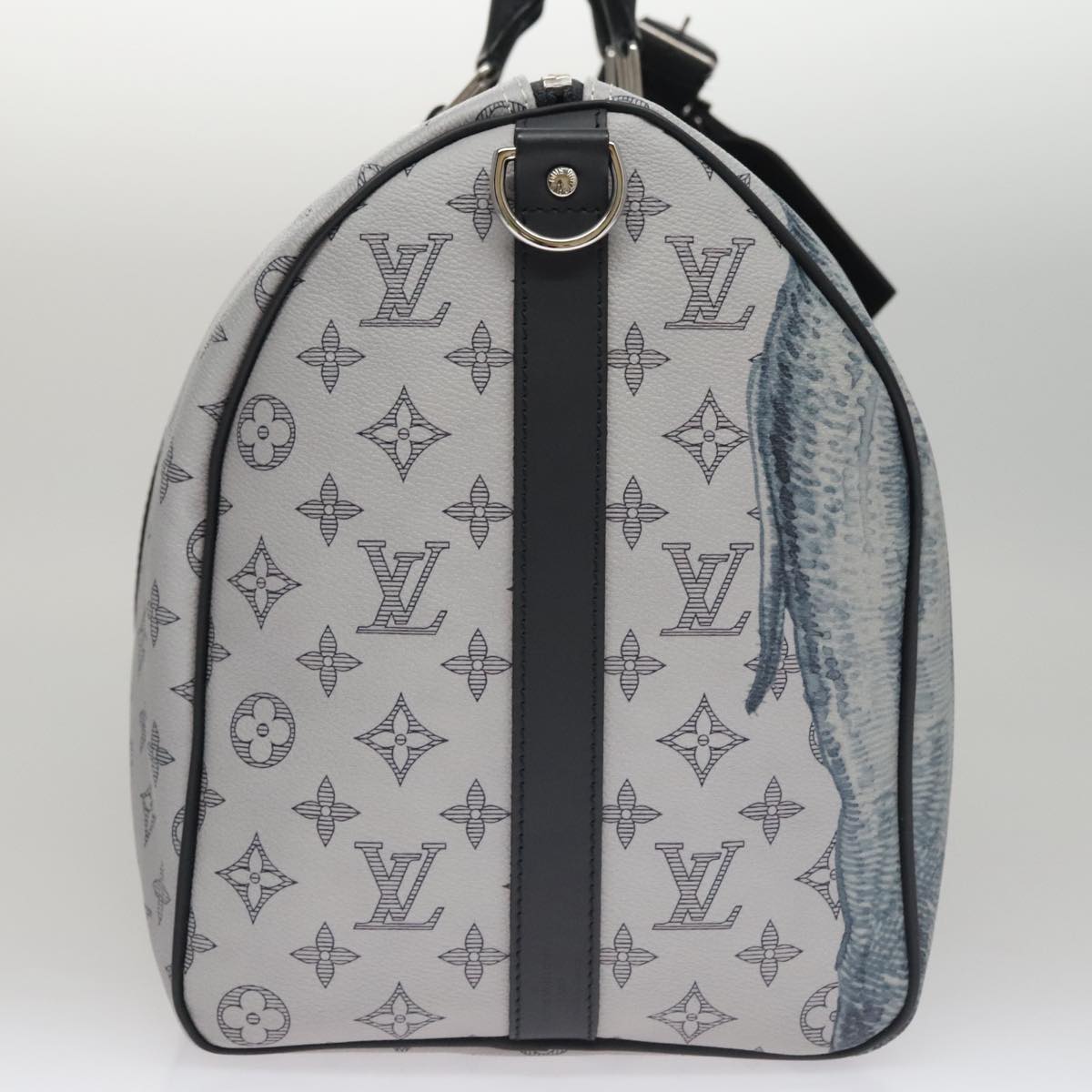 LOUIS VUITTON Monogram Savanna Keepall Bandouliere 45 Bag M54130 LV Auth 92978S