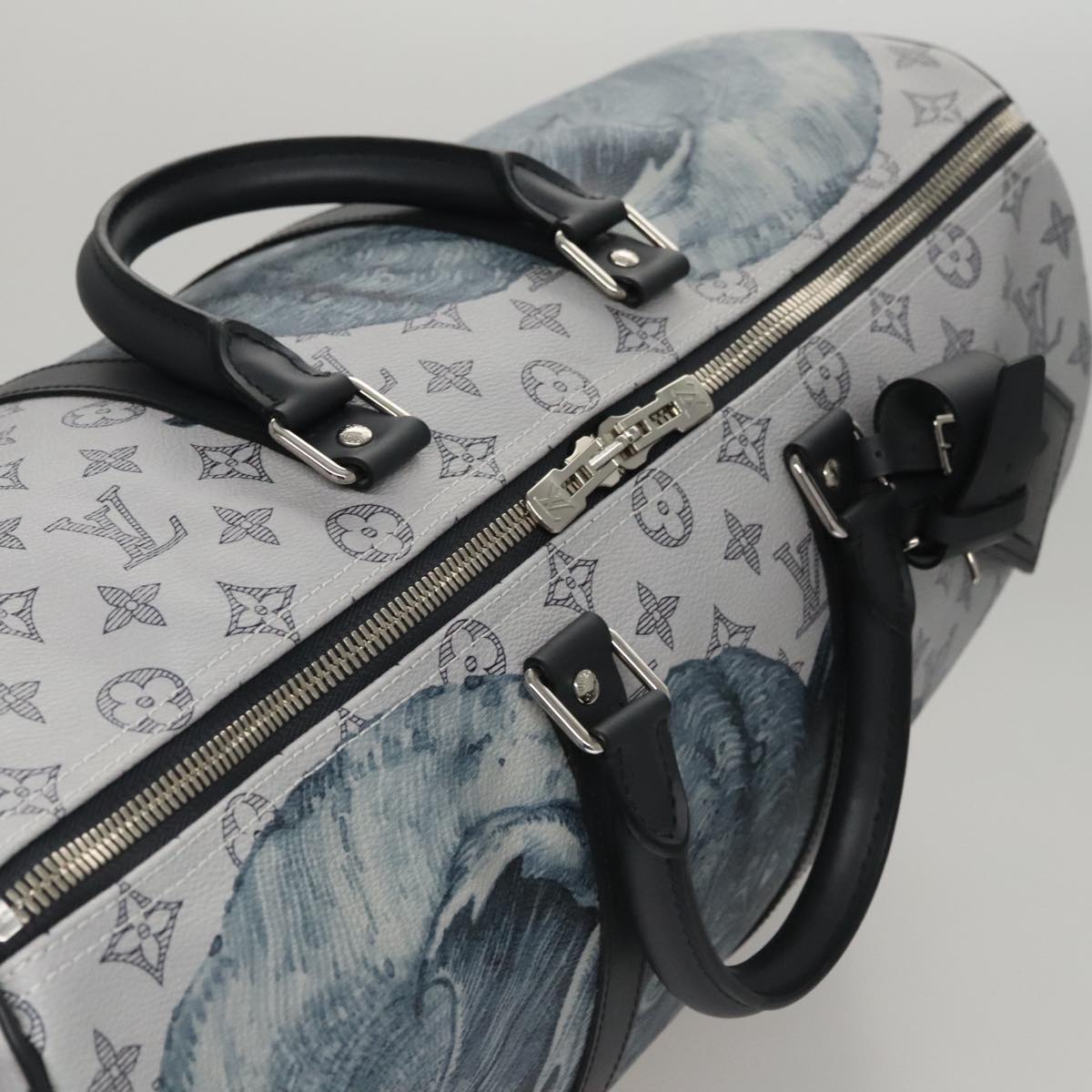 LOUIS VUITTON Monogram Savanna Keepall Bandouliere 45 Bag M54130 LV Auth 92978S