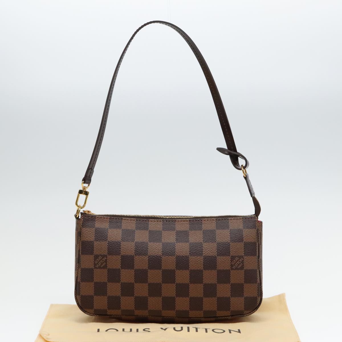 LOUIS VUITTON Damier Ebene Pochette Accessoires Pouch N41206 LV Auth 92985A