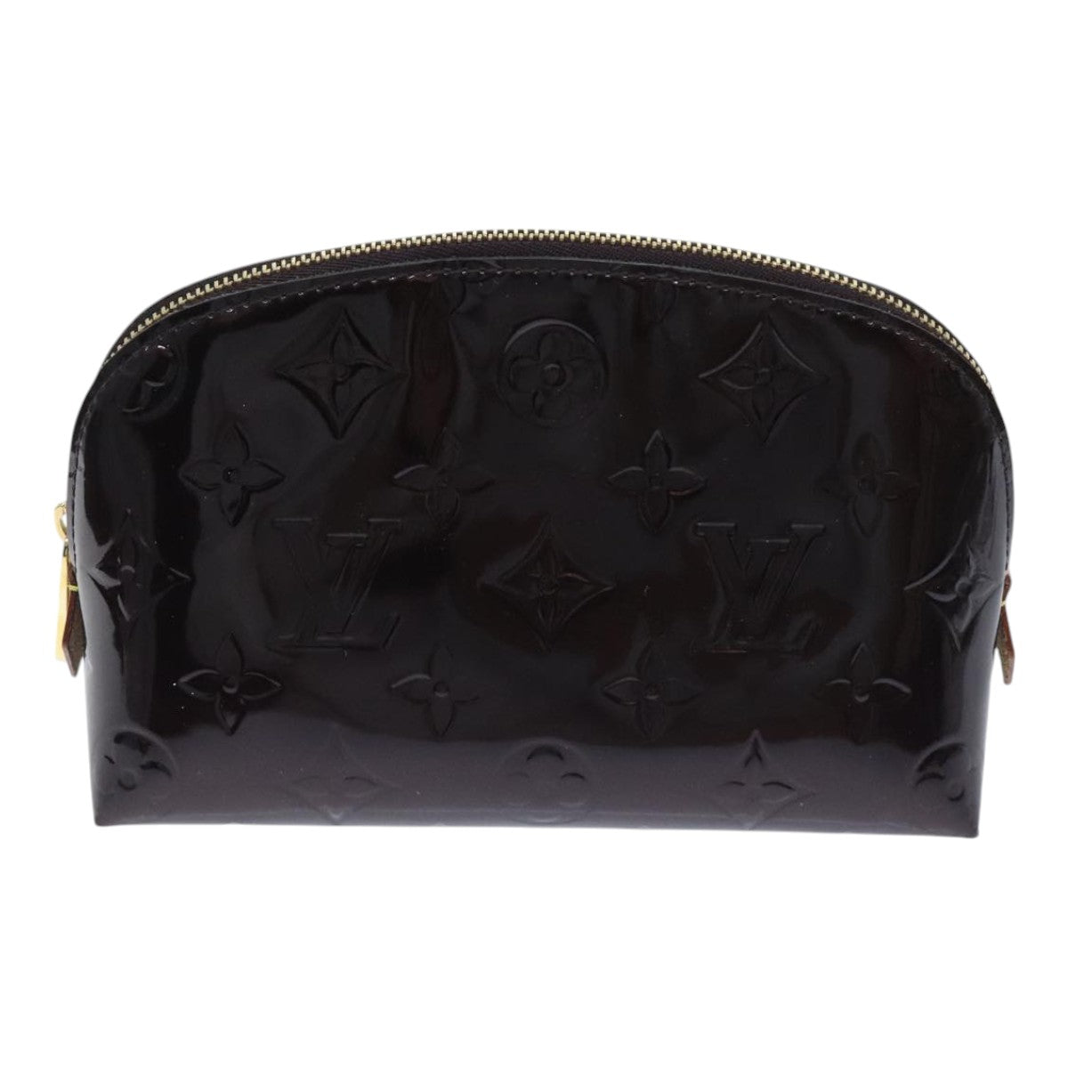 LOUIS VUITTON Monogram Vernis Pochette Cosmetic Pouch Amarante M91495 Auth 92986