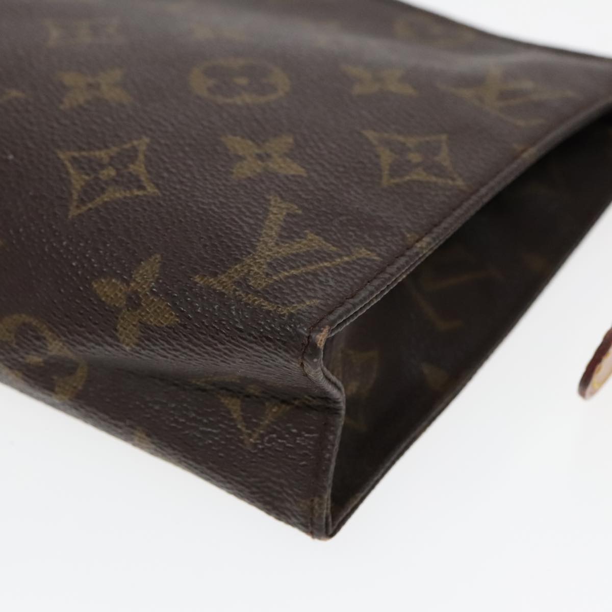 LOUIS VUITTON Monogram Poche Toilette 19 Pouch M47544 LV Auth 92991