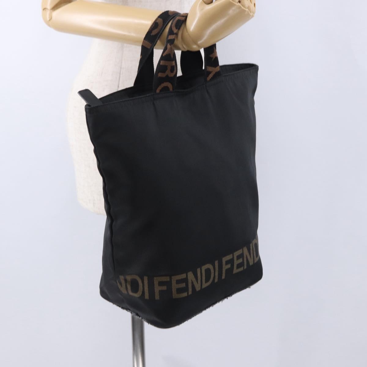 FENDI Hand Bag Black Auth 92994