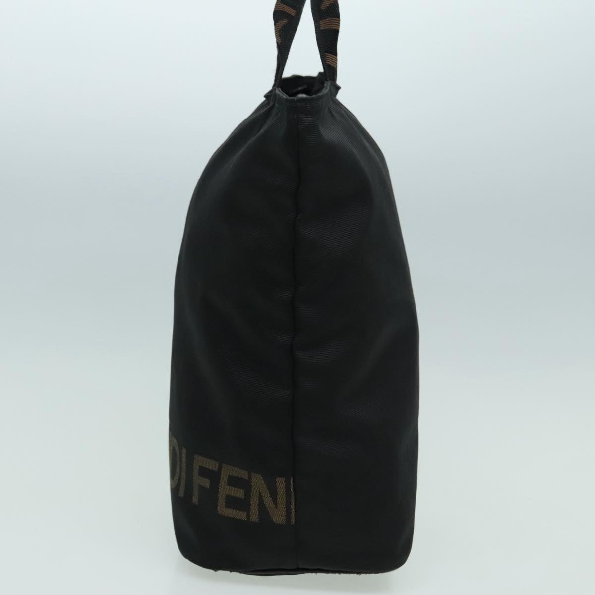 FENDI Hand Bag Nylon Black Auth 92994