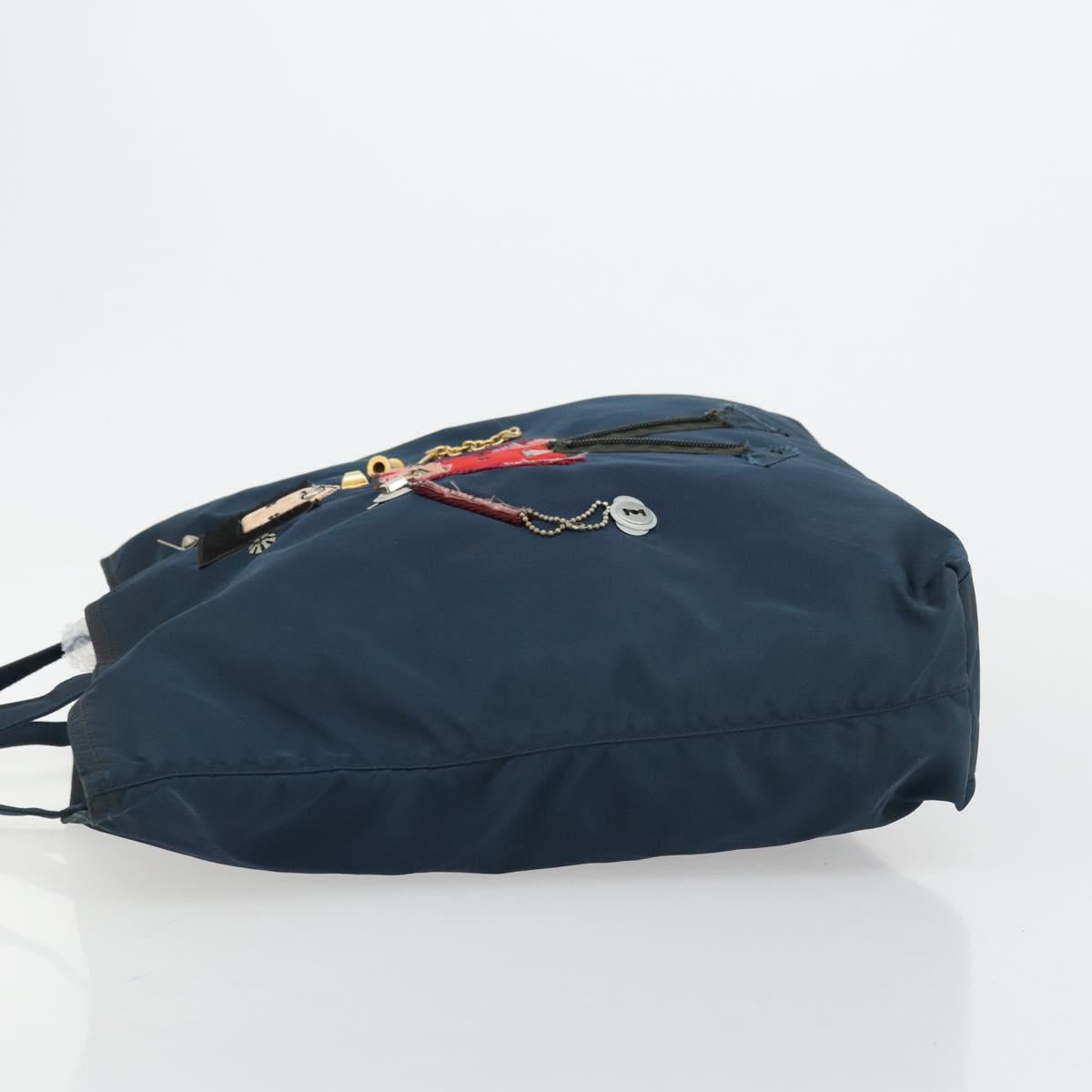 PRADA Robot Tote Bag Nylon Navy Auth 93015