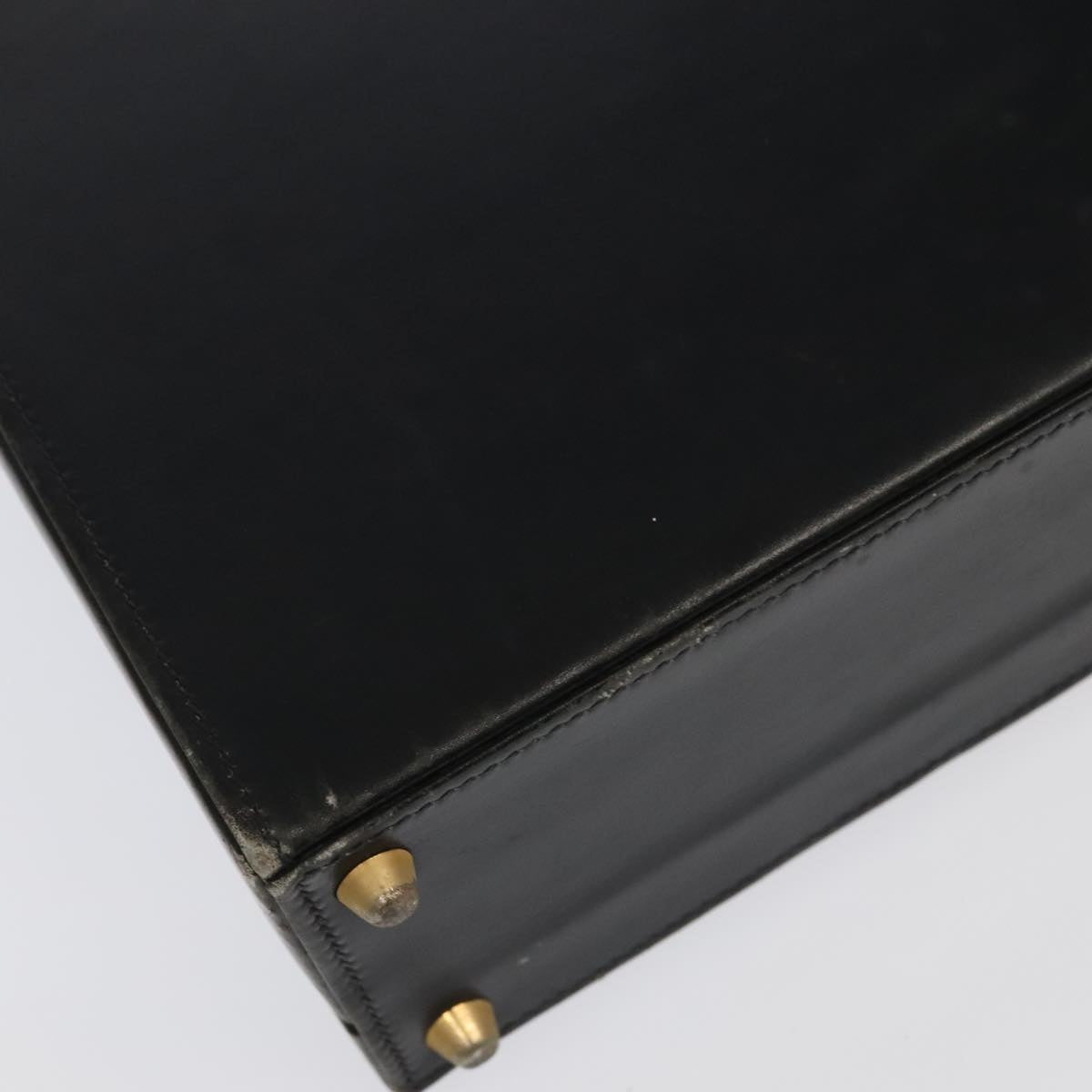 GUCCI Business Bag Leather Black Auth 93060